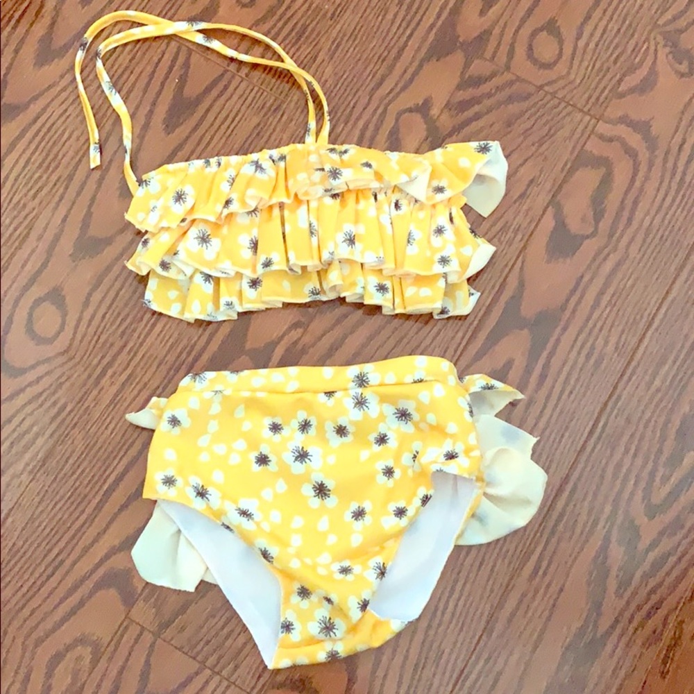 Cutest ruffle two piece bathing suit!